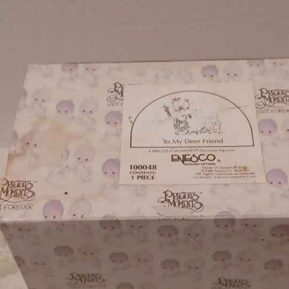 Precious Moments To My Deer Friend 1986 Figurine ENESCO #100048 With Tags & Box - Picture 13 of 14